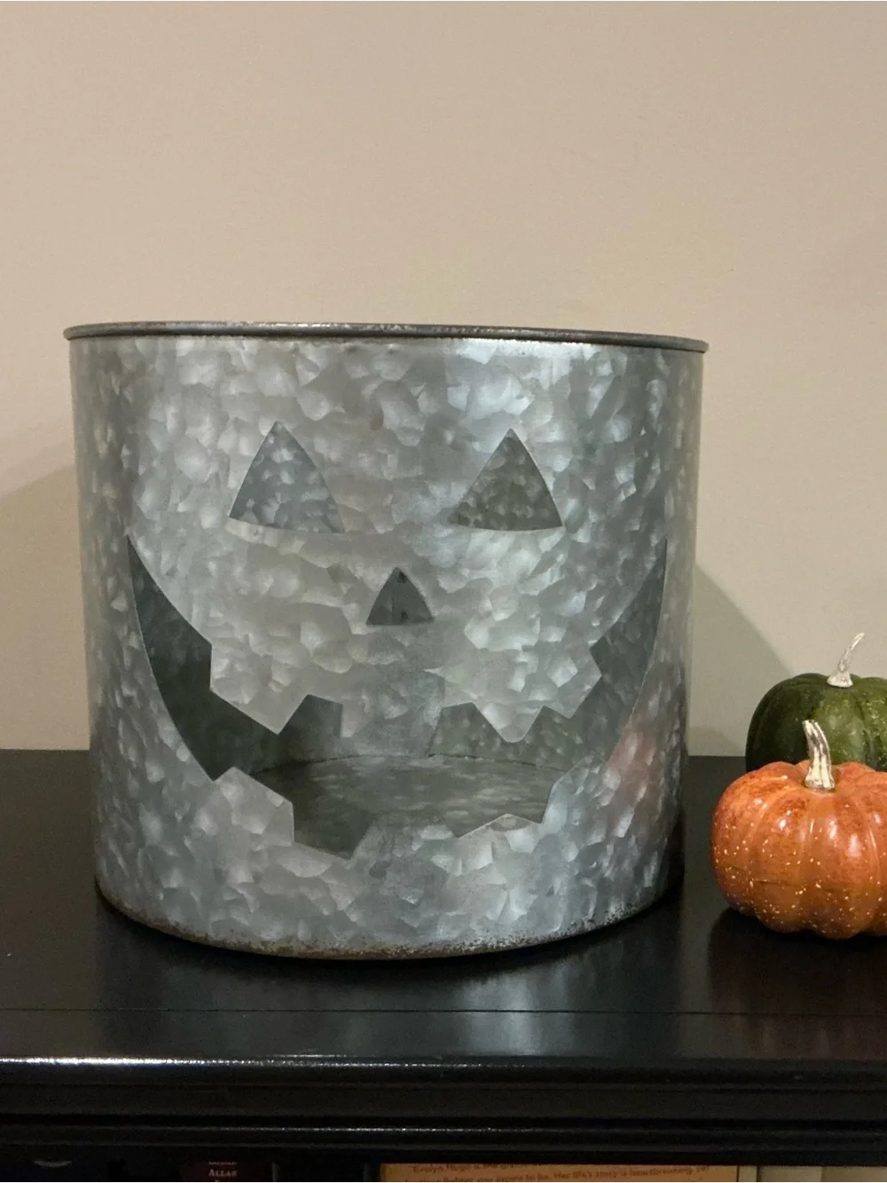 NEW Galvanized Halloween Jack-o-Lantern Bucket 🎃